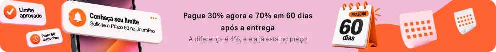 Pague 30% adiantado e o restante 60 dias após a entrega